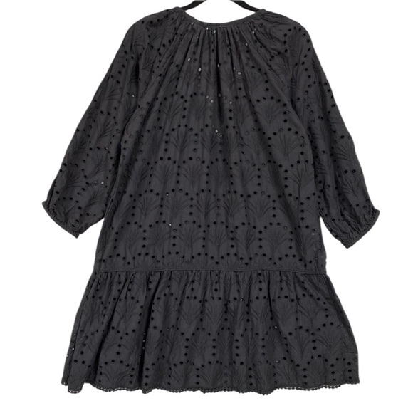 Melissa Odabash Ashley Eyelet Ruffle Hem Cover Up Cotton Dress Size S Black - Picture 5 of 7